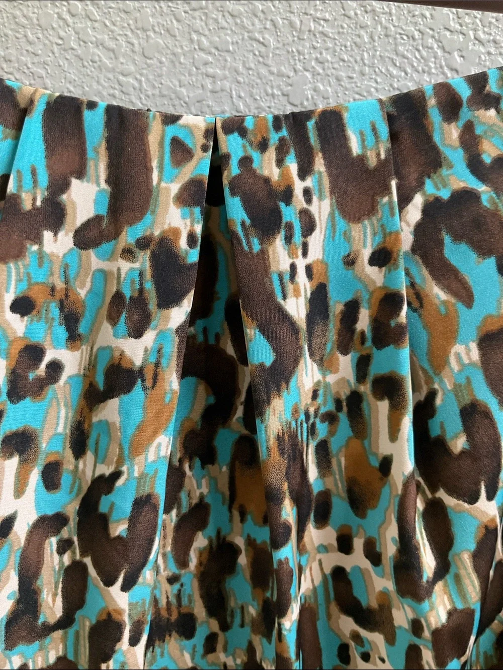 Elie Tahari Turquoise Brown Black Cream Leopard-Print pencil Skirt NWT